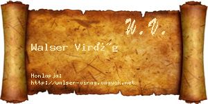 Walser Virág névjegykártya